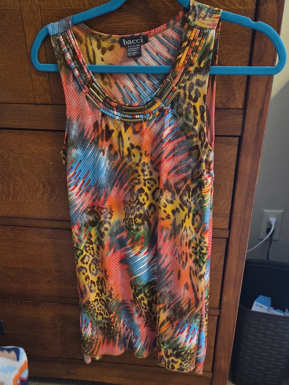 Bacci Multicolor Animal Print Sleeveless Tank Top